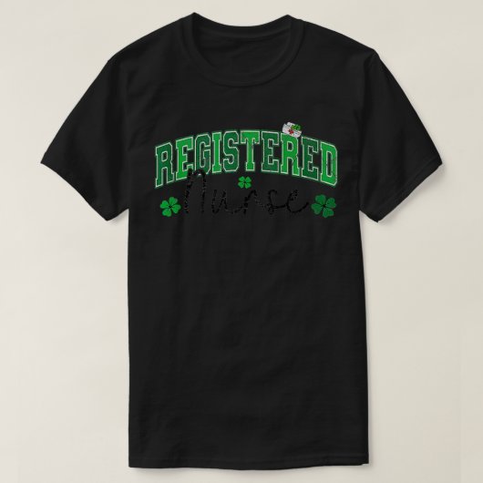 登録ナースサンパディスRNナースSt patricks Tシャツ (デザイン正面)