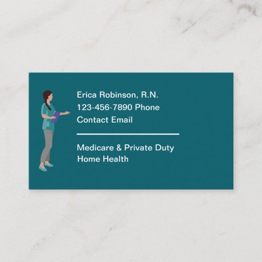 登録ナースシンプル医療用名刺 名刺 (正面)