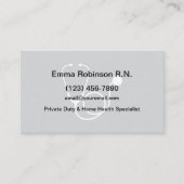 登録ナースシンプル連絡名刺 名刺 (正面)