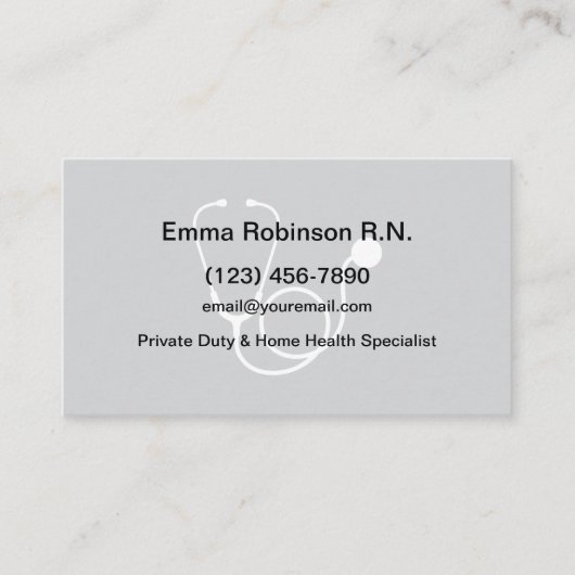 登録ナースシンプル連絡名刺 名刺 (正面)