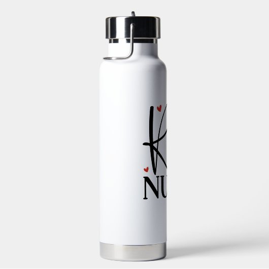 登録ナースピンクハート聴診器 ウォーターボトル (右面)