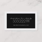 登録ナースブラック&ホワイトはっきりしたデザインカード 名刺 (裏面)