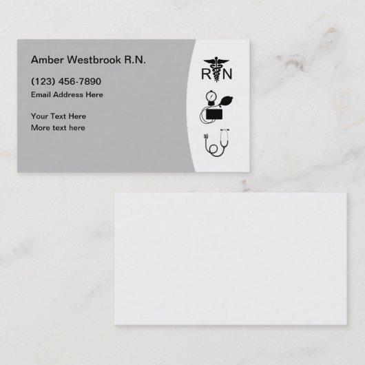 登録ナースプロフェッショナル医療 名刺 (正面/裏面)