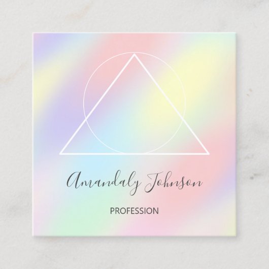 登録ナースヘルスドクターフィシカンパスステル スクエア名刺 (正面)