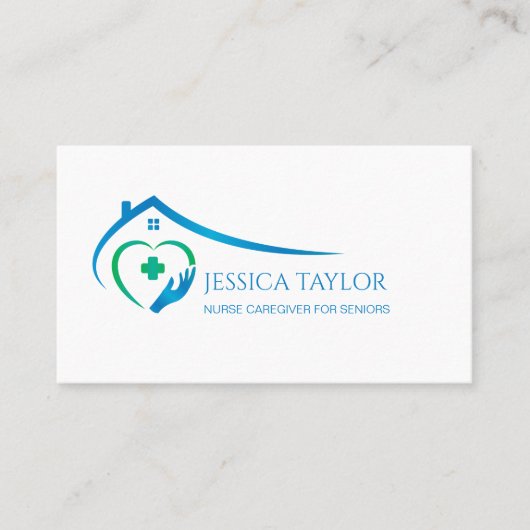 登録ナースホームヘルスケアプロバイダ高齢者 名刺 (正面)