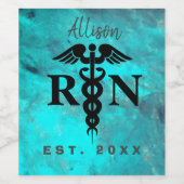 登録ナースメディカルブラックカドゥセウスアクア ワインラベル (シングルラベル)