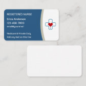 登録ナースモダンクロスハート名刺 名刺 (正面/裏面)