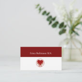 登録ナースモダンハート記号名刺 名刺 (スタンド正面)