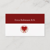 登録ナースモダンハート記号名刺 名刺 (正面)