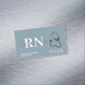登録ナースモダンブルー聴診器 マグネット名刺 (インサイチュ)