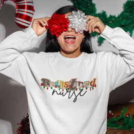 登録ナースレトロヴィンテージスクラップブック作りスタイル スウェットシャツ