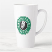 登録ナースロゴバッジデザイン カフェラテマグ (右)