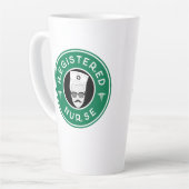 登録ナースロゴバッジデザイン カフェラテマグ (左アングル)