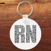 登録ナースワードアートRN キーホルダー (正面)
