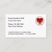 登録ナース個人勤務地健康 名刺 (正面)