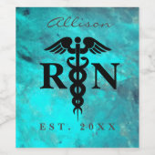 登録ナース医学部卒業パーティー ワインラベル (シングルラベル)