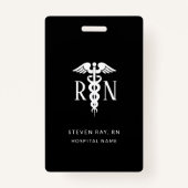 登録ナース医用カドゥセカスタムスID バッジ (正面)