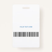 登録ナース医療従事者写真ID バッジ (裏面)