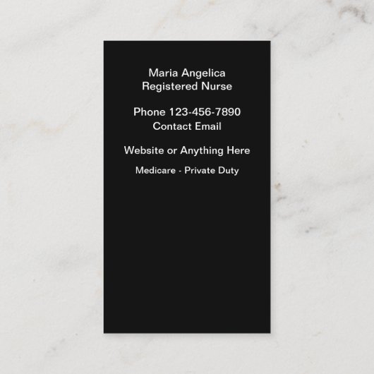 登録ナース医療用名刺 名刺 (裏面)