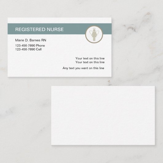 登録ナース医療 名刺 (正面/裏面)