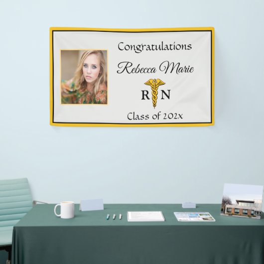 登録ナース卒業カドゥセウス旗 横断幕 (トレードショー)