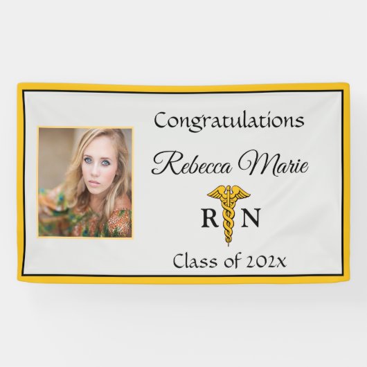 登録ナース卒業カドゥセウス旗 横断幕 (横)