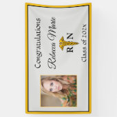 登録ナース卒業カドゥセウス旗 横断幕 (縦)