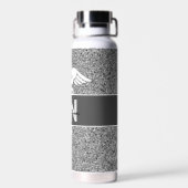 登録ナース卒業パーソナライズされた銀 ウォーターボトル (背面)