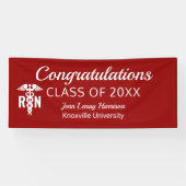 登録ナース卒業医療赤カスタム 横断幕 (横)