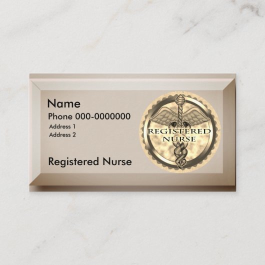 登録ナース名前をカスタムする名刺 名刺 (正面)