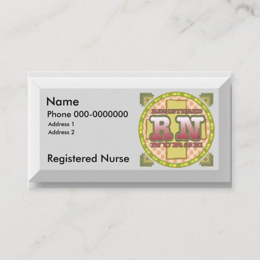 登録ナース名前をカスタムする名刺 名刺 (正面)