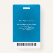 登録ナース従業員の写真IDセキュリティバッジ バッジ (裏面)