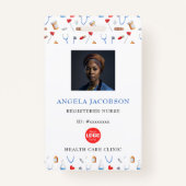 登録ナース従業員の写真ID バッジ (正面)