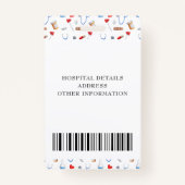 登録ナース従業員の写真ID バッジ (裏面)