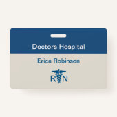 登録ナース病院名バッジ バッジ (正面)