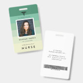 登録ナース病院従業員名タグ写真 バッジ (正面＆裏面)