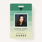 登録ナース病院従業員名タグ写真 バッジ (正面)