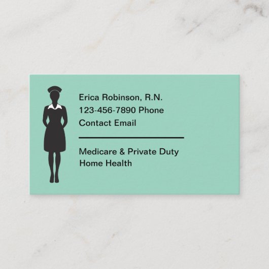 登録ナース簡単読を業務カードに 名刺 (正面)