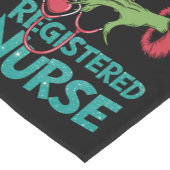 登録ナース聴診器サンタ小妖精や小人クリスマス ショートテーブルランナー (コーナー)