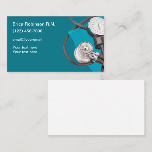 登録ナース連絡·ビジネス·カード 名刺 (正面/裏面)