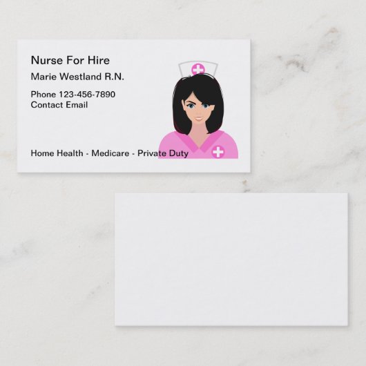 登録ナース雇用医療プロフェッショナル  名刺 (正面/裏面)