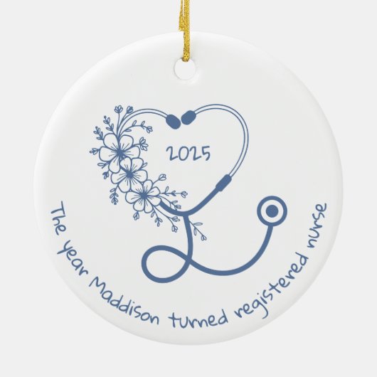 登録ナース2025年卒業クラス セラミックオーナメント (裏面)