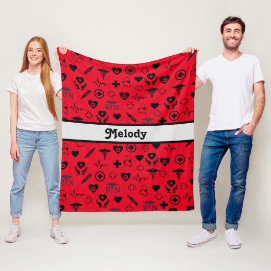 登録ナース パーソナライズされた フリースブランケット (インサイチュ)