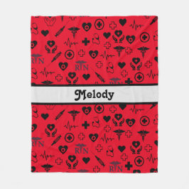 登録ナース パーソナライズされた フリースブランケット