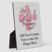 登録ナース、ピンククロススワール フォトプラーク (側面)