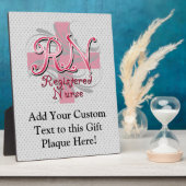 登録ナース、ピンククロススワール フォトプラーク (側面)