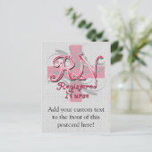 登録ナース、ピンククロススワール ポストカード (スタンド正面)