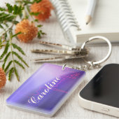 登録ナース |労働と配達。名前をカスタムする キーホルダー (正面右)