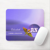 登録ナース |労働と配達。名前をカスタムする マウスパッド (マウス)