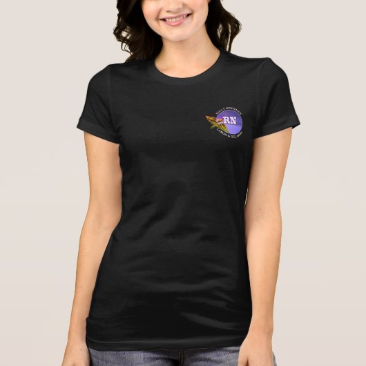 登録ナース |労働と配達。名前をカスタムする Tシャツ (正面)